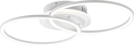 LED Plafondlamp - Plafondverlichting - Trion Venda - 25W - Natuurlijk Wit 4000K - Dimbaar - Rond - Mat Wit - Aluminium