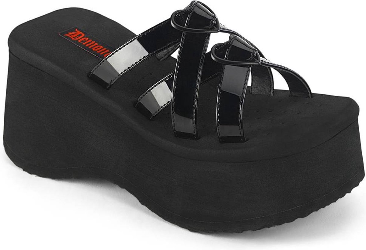 Demonia Slippers 36 Shoes FUNN 15 Zwart - Thumbnail 3