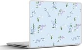 Laptop sticker - 15.6 inch - Patroon - Bloemen - Versiering - 36x27,5cm - Laptopstickers - Laptop skin - Cover