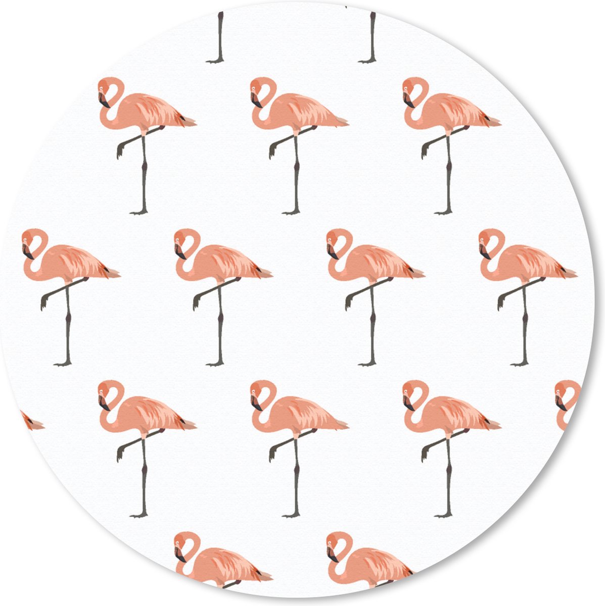 Muismat rond 30x30 cm - Mousepad Patronen - Vogel - Flamingo - Ronde muismatten