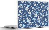 Laptop sticker - 10.1 inch - Patroon - Vogel - Bloemen - 25x18cm - Laptopstickers - Laptop skin - Cover