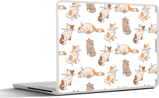 Foto: Laptop sticker 15 6 inch patroon kat kitten jongens meisjes kinderen kids 36x27 5cm laptopstickers laptop skin cover