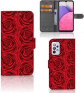GSM Hoesje Geschikt voor Samsung Galaxy A33 5G Mobiel Bookcase Red Roses