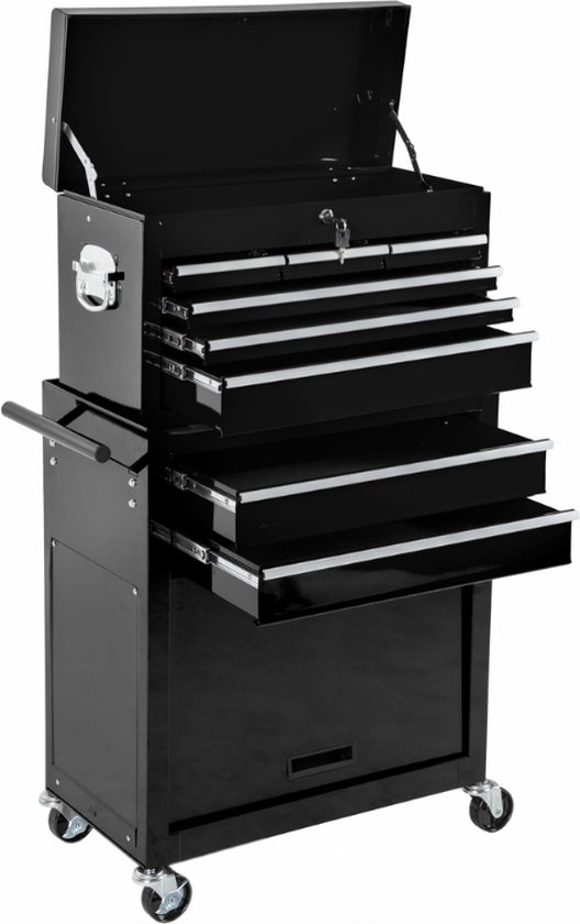 PAFEN Rollende werkplaatslade - Premium gereedschapswagen - Gereedschapskist op wielen 445 x 410 x 665 mm Zeer stevig Chemisch bestendige werkplaatswagen