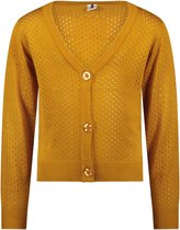 B.Nosy meisjes gebreid vest met knopen Mustard