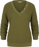 Tom Tailor Trui Pullover Met Knoopdetail 1030214xx71 22694 Dames Maat - M
