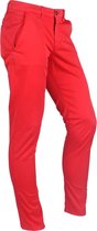 Recycled Art World - Heren Chino - Stretch - Lengte 34 - Tomaat Rood