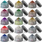 Pourpoxy - Glitters - 15 kleuren - Set - nagellak - epoxy art - resin art - giethars