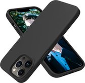 Mobiq - Liquid Silicone Case iPhone 13 Pro Max - zwart