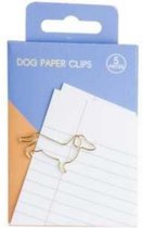 paperclips honden 3,9 x 2,7 cm staal goud 5 stuks
