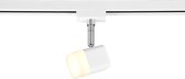 LED Railverlichting - Track Spot - Iona Dual Ribon - 2 Fase - 3.5W - Warm Wit 3000K - Dimbaar - Rechthoek - Mat Wit - Aluminium