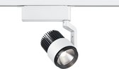 LED Railverlichting - Track Spot - Iona Dual Radina - 2 Fase - 15W - Aanpasbare Kleur - Dimbaar - Rond - Mat Wit - Aluminium