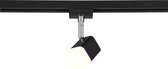 LED Railverlichting - Track Spot - Trion Dual Ribon - 2 Fase - 3.5W - Warm Wit 3000K - Dimbaar - Rechthoek - Mat Zwart - Aluminium