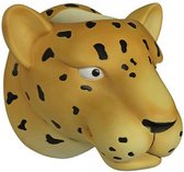 bloempot Leopard 13 x 11,5 cm polystone geel/zwart