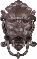 deurklopper leeuw 21,3 x 13,5 cm gietijzer bruin