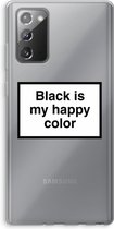 Case Company® - Samsung Galaxy Note 20 / Note 20 5G hoesje - Black is my happy color - Soft Cover Telefoonhoesje - Bescherming aan alle Kanten en Schermrand