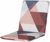 stapelstoelkussen Triangle 97 x 49 cm polykatoen rood