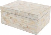 opbergdoos Haiphong mozaÃ¯ek 20 x 15 x 9 cm wit
