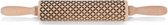 deegroller met decoratie 20 cm hout bruin