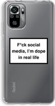 Case Company® - Xiaomi Redmi Note 10S hoesje - I'm dope - Soft Cover Telefoonhoesje - Bescherming aan alle Kanten en Schermrand