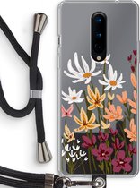 Case Company® - OnePlus 8 hoesje met Koord - Painted wildflowers - Telefoonhoesje met Zwart Koord - Bescherming aan alle Kanten en Over de Schermrand