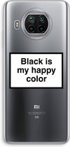 Case Company® - Xiaomi Mi 10T Lite hoesje - Black is my happy color - Soft Cover Telefoonhoesje - Bescherming aan alle Kanten en Schermrand