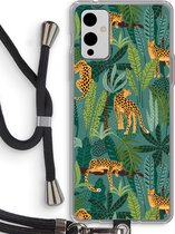 Case Company® - OnePlus 9 hoesje met Koord - Luipaard 2 - Telefoonhoesje met Zwart Koord - Bescherming aan alle Kanten en Over de Schermrand