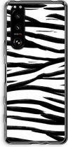 Case Company® - Sony Xperia 5 III hoesje - Zebra pattern - Soft Cover Telefoonhoesje - Bescherming aan alle Kanten en Schermrand