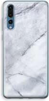 Case Company® - Huawei P20 Pro hoesje - Witte marmer - Soft Cover Telefoonhoesje - Bescherming aan alle Kanten en Schermrand