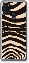 Case Company® - Samsung Galaxy A21s hoesje - Arizona Zebra - Soft Cover Telefoonhoesje - Bescherming aan alle Kanten en Schermrand