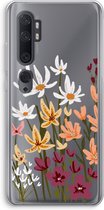 Case Company® - Xiaomi Mi Note 10 Pro hoesje - Painted wildflowers - Soft Cover Telefoonhoesje - Bescherming aan alle Kanten en Schermrand
