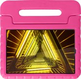 Hoes Geschikt voor Lenovo Tab M10 FHD Plus 2nd Gen Hoes Bumper Kindvriendelijk Kids Case - Hoesje Geschikt voor Lenovo Tab M10 FHD Plus (2e Gen) Hoesje Shockproof Cover Hoes - Roze