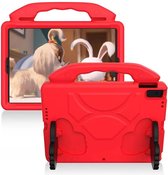 P.C.K. Kinderhoesje ROOD met steun handvatten geschikt voor Apple iPad mini 1/2/3 MET PEN EN GLASFOLIE