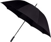 golfparaplu Windproof handopening 130 cm zwart