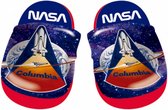 pantoffels Nasa junior polyester/pluche blauw/rood maat 28-29