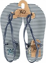 teenslippers Sandal dames polyester blauw/wit maat 38