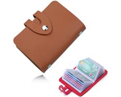 Pasjeshouder - Geschikt voor 12 pasjes - Creditcardhouder - Pasjeshouders - Voor mannen en vrouwen - Simpel design - Bruin