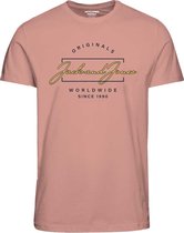 Jack & Jones T-shirt Elden Coral Pink (Maat: 4XL)