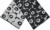 sjaal met bloemenprint dames 180 x 63 cm polyester grijs
