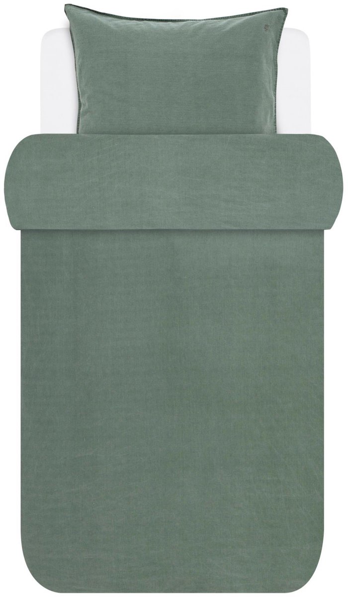 Marc O'Polo Senja - Dekbedovertrek - Eenpersoons - 140x200/220 cm + 1 kussensloop 60x70 cm - Green