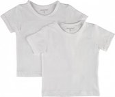 T-shirt Basic jongens katoen wit 2 stuks maat 152