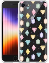 iPhone SE 2022 Hoesje Diamonds - Designed by Cazy