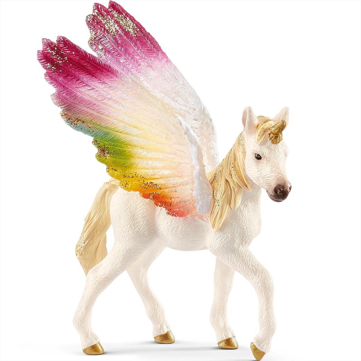 schleich BAYALA - Gevleugelde regenboogeenhoorn, veulen - Unicorn Speelgoed - 70577 — afbeelding 5