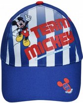 pet Mickey Mouse jongens textiel donkerblauw/rood maat 50