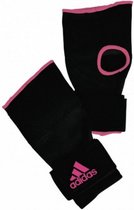 binnenhandschoenen met voering zwart/roze maat M