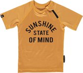 Beach & Bandits - UV-zwemshirt voor kinderen - Sunshine State of Mind - Goudoranje - maat 80-86cm