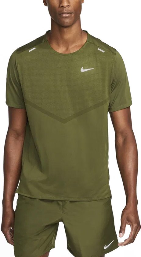 Nike - DriFIT Rise 365 - Groene Sportshirt