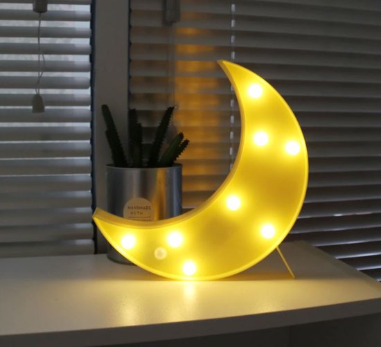 Nachtlamp Maan - Geel - 24.5*18cm - Kinderkamer Slaapkamer — afbeelding 5