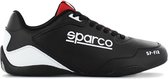 SPARCO Fashion SP-F12 - Heren Motorsport Sneakers Sport Casual Schoenen Black-White - Maat EU 44