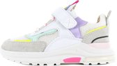 Sneakers | Meisjes | White Lilac Green | Leer | Shoesme | Maat 29